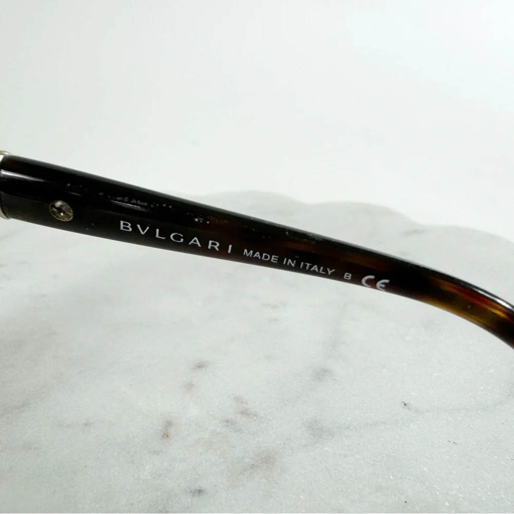 Bvlgari Tortoiseshell Cat Eye Sunglasses with Brown Gradient Lenses